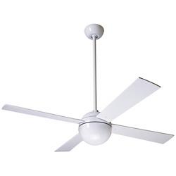42&quot; Modern Fan Gloss White Ball Ceiling Fan with Wall Control