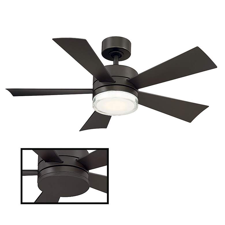 Image 3 42" Modern Forms Wynd Bronze LED Smart Ceiling Fan more views