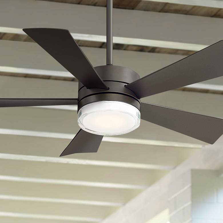 Image 1 42 inch Modern Forms Wynd Bronze LED Wet Smart Ceiling Fan