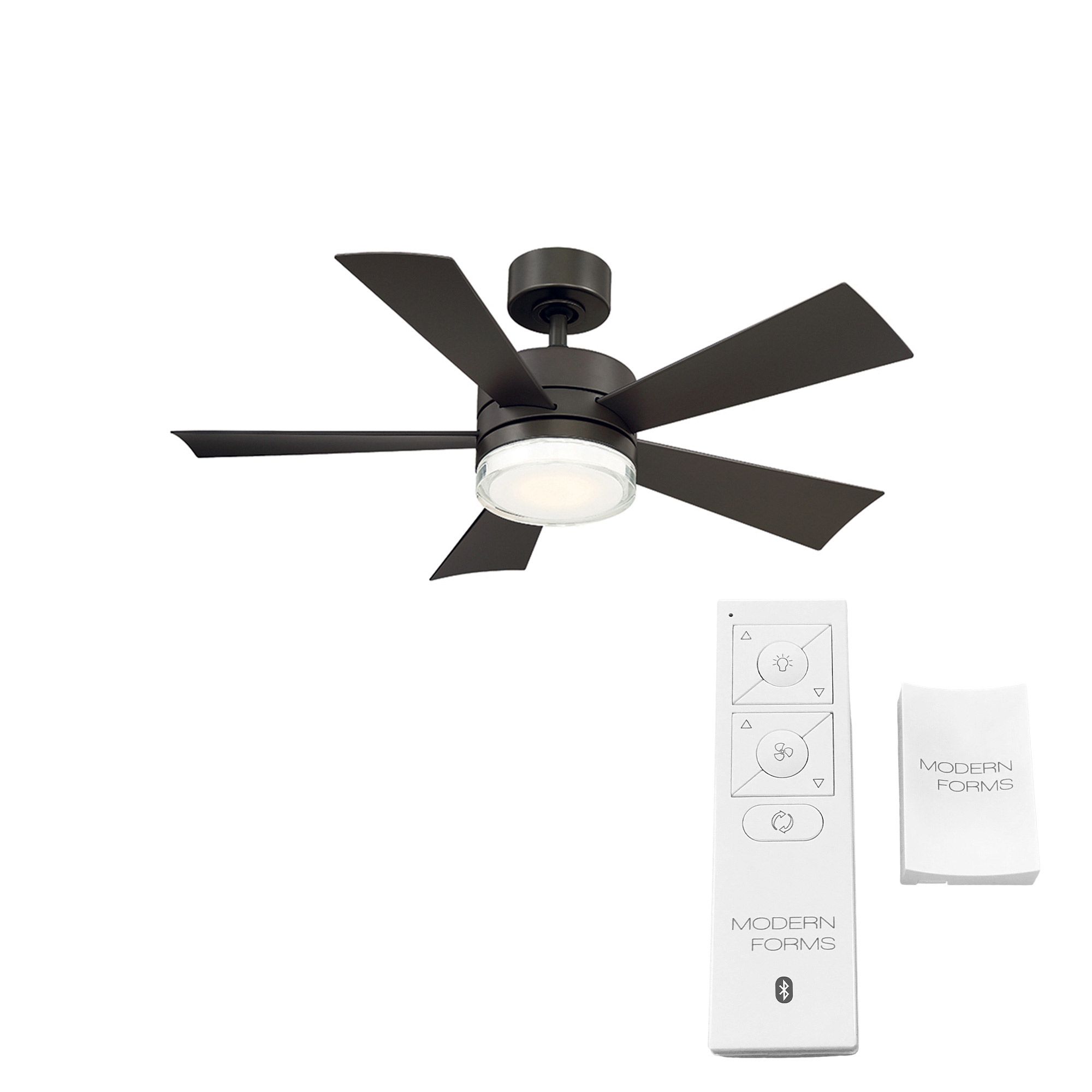 42" Modern Forms Wynd Bronze LED Wet Smart Ceiling Fan