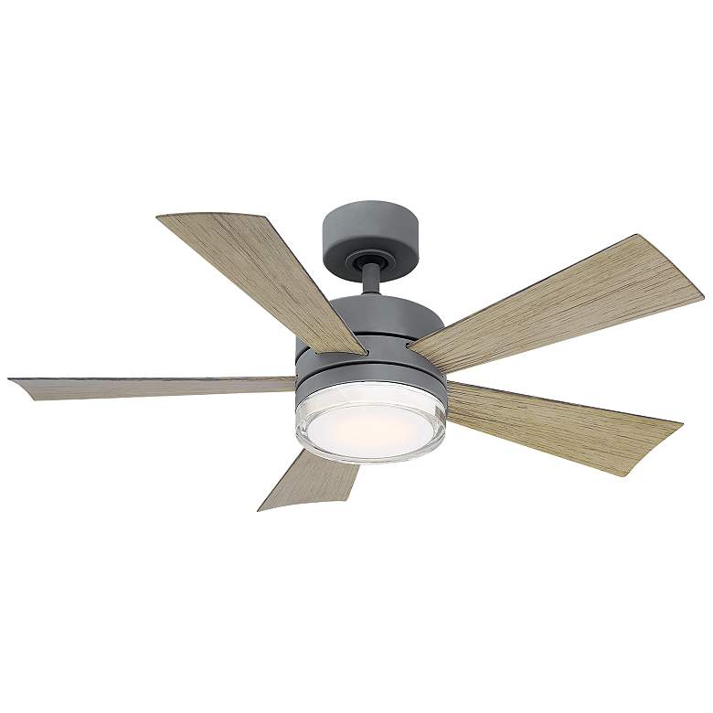 Image 2 42 inch Modern Forms Wynd Graphite LED Wet Smart Ceiling Fan