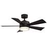 42" Modern Forms Wynd Matte Black 3500K LED Smart Ceiling Fan