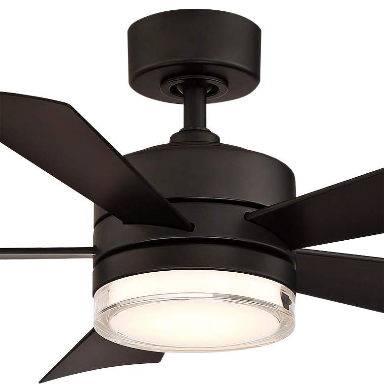 Image 2 42" Modern Forms Wynd Matte Black LED Smart Ceiling Fan more views
