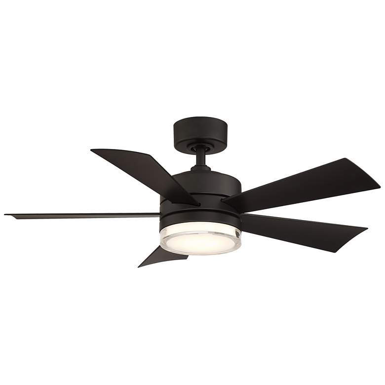 Image 1 42" Modern Forms Wynd Matte Black LED Smart Ceiling Fan