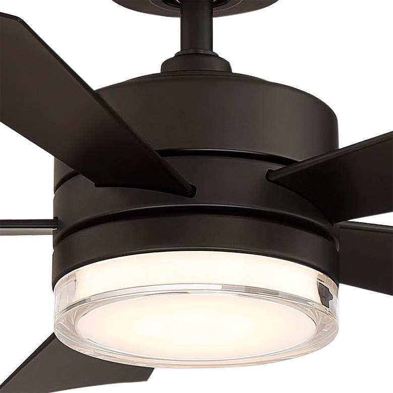 Image 3 42" Modern Forms Wynd Matte Black LED Wet Smart Ceiling Fan more views