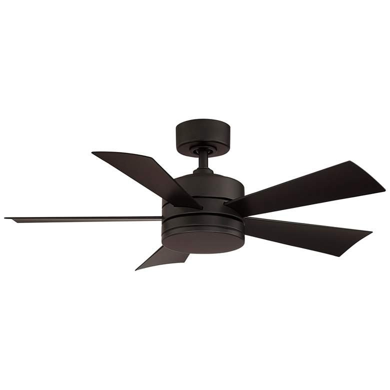 Image 7 42 inch Modern Forms Wynd Matte Black LED Wet Smart Ceiling Fan more views