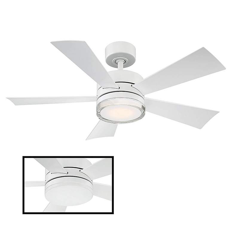 Image 3 42 inch Modern Forms Wynd Matte White 2700K LED Smart Ceiling Fan more views