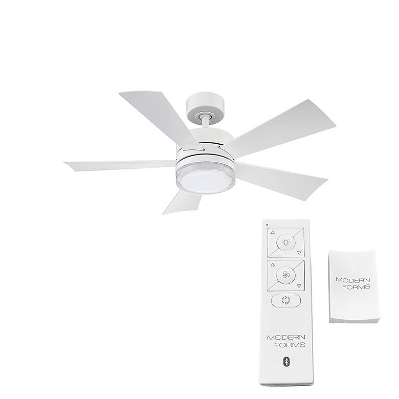 Image 7 42 inch Modern Forms Wynd Matte White 2700K LED Smart Ceiling Fan more views