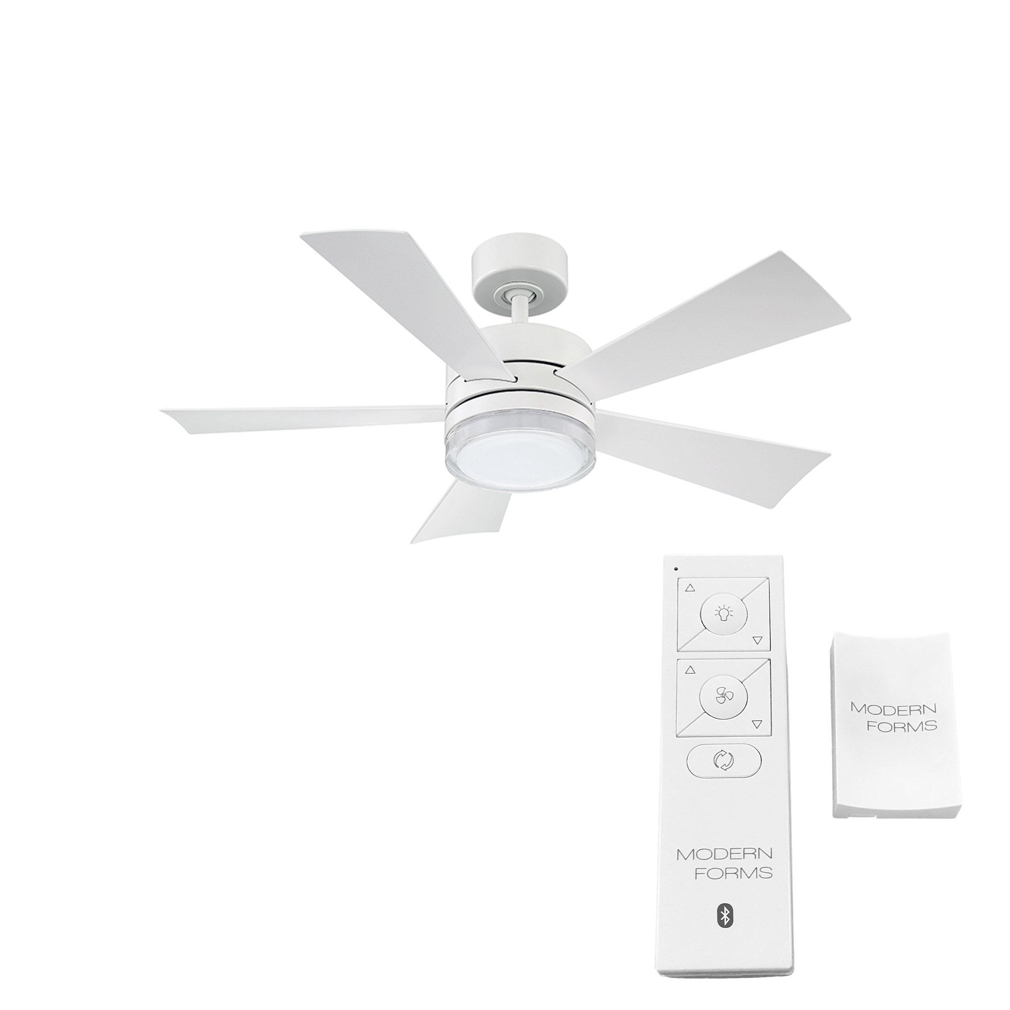 Image 7 42" Modern Forms Wynd Matte White LED Smart Indoor/Outdoor Ceiling Fan more views