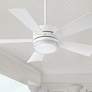 42" Modern Forms Wynd Matte White LED Wet Smart Ceiling Fan