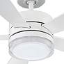 42" Modern Forms Wynd Matte White LED Wet Smart Ceiling Fan