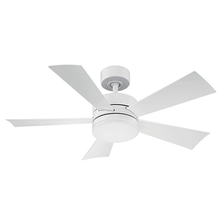 Image 4 42 inch Modern Forms Wynd Matte White LED Wet Smart Ceiling Fan more views