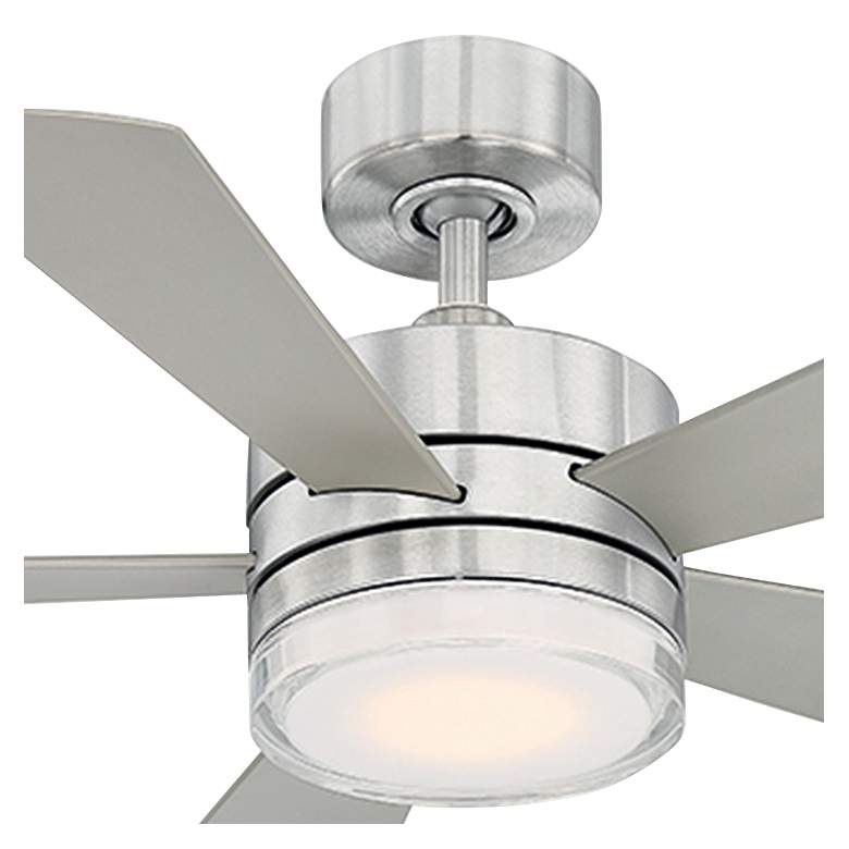 Image 2 42" Modern Forms Wynd Stainless Steel LED Smart Ceiling Fan more views