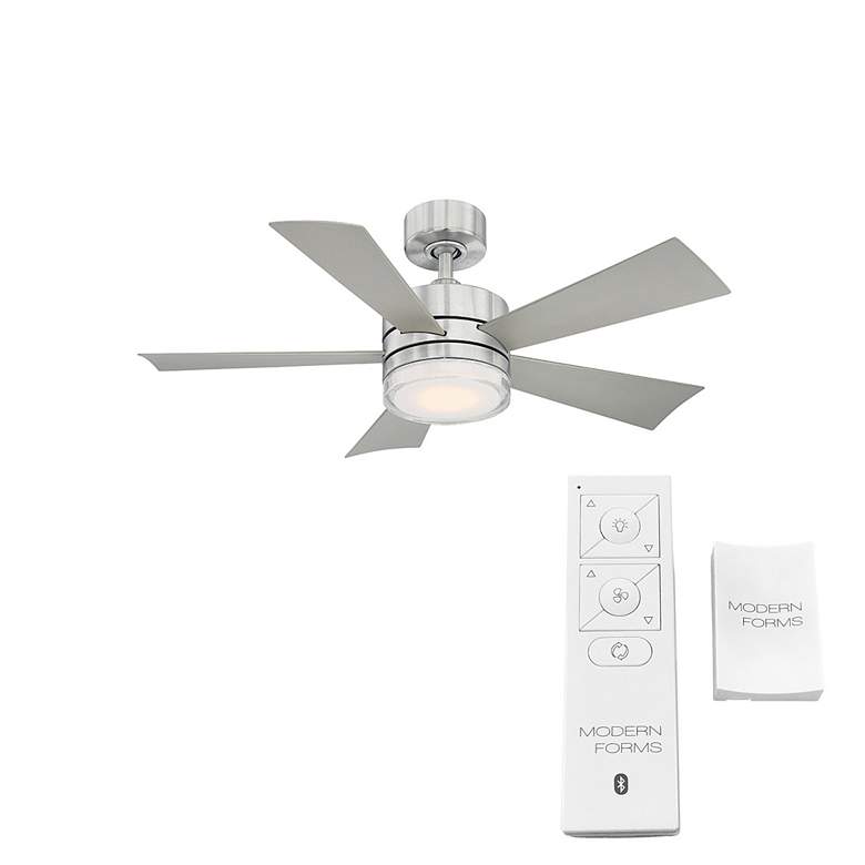 Image 6 42" Modern Forms Wynd Stainless Steel LED Smart Ceiling Fan more views