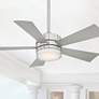 42" Modern Forms Wynd Stainless Steel LED Wet Smart Ceiling Fan