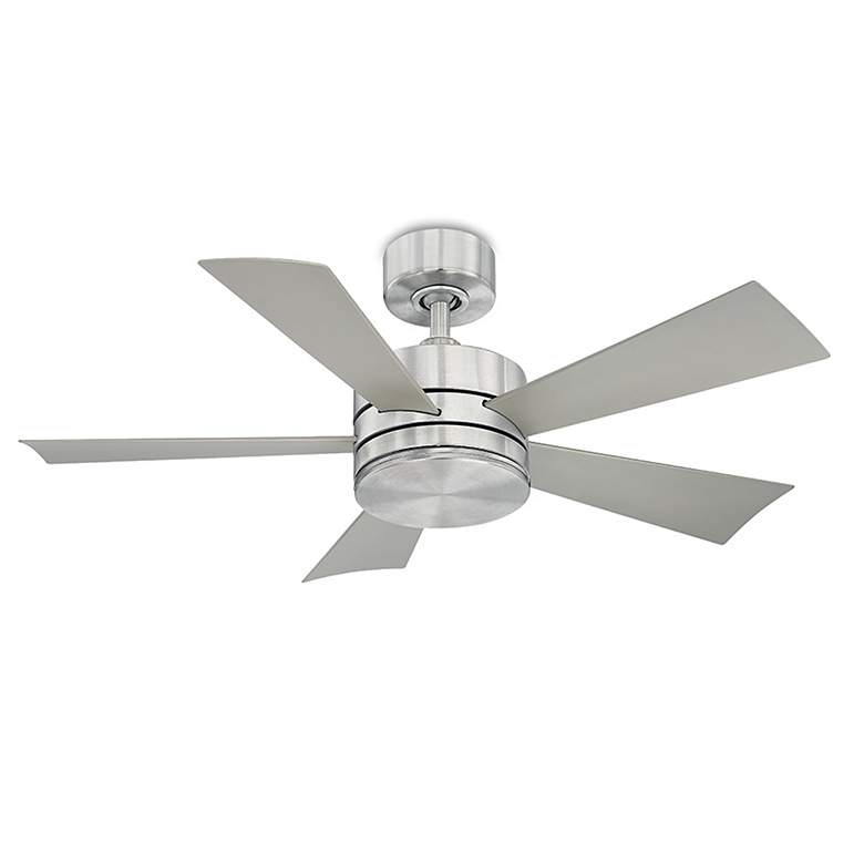 Image 4 42" Modern Forms Wynd Stainless Steel LED Wet Smart Ceiling Fan more views