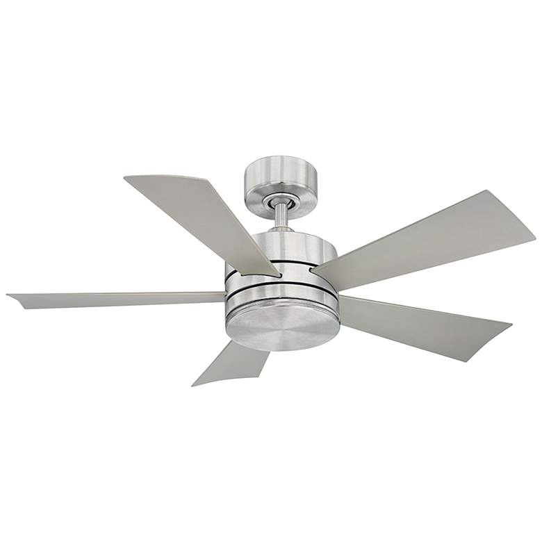 Image 6 42" Modern Forms Wynd Stainless Steel LED Wet Smart Ceiling Fan more views