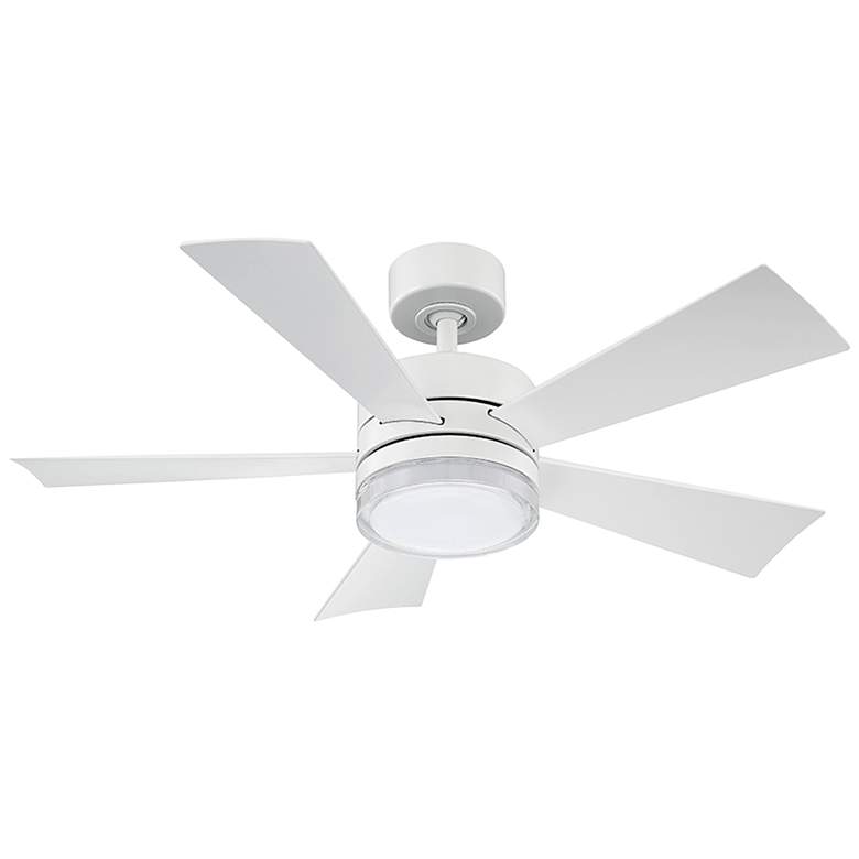 Image 1 42" Modern Forms Wynd White 3500K LED Smart Ceiling Fan