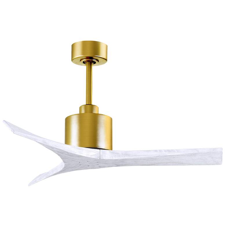 Image 1 42 inch Mollywood Brushed Brass and White 3-Blade Ceiling Fan