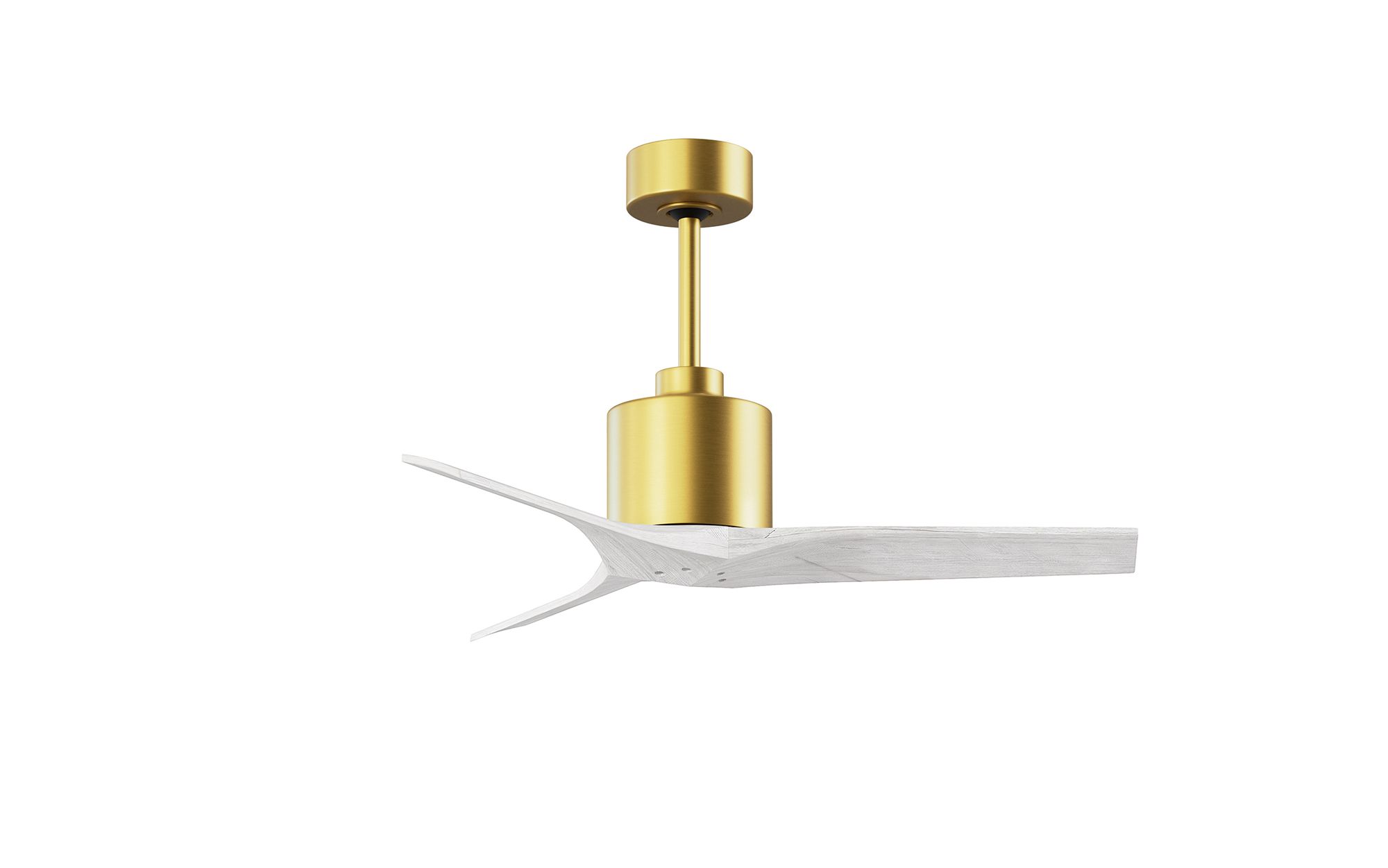 Image 2 42" Mollywood Brushed Brass and White 3-Blade Ceiling Fan more views