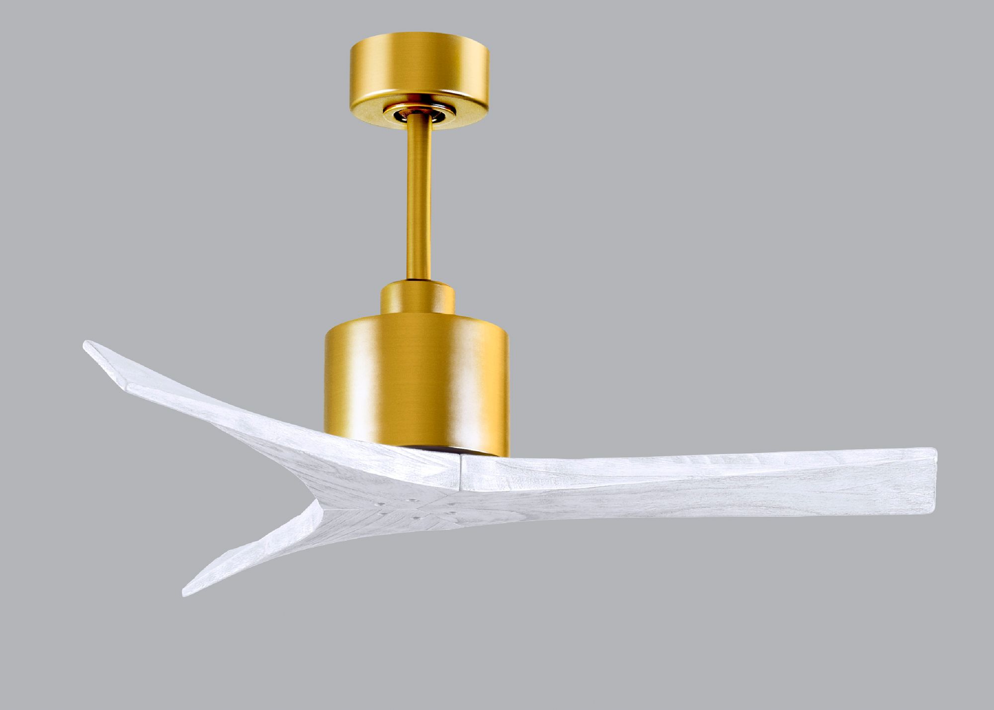Image 5 42" Mollywood Brushed Brass and White 3-Blade Ceiling Fan more views
