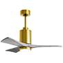 1_42" Patricia-3 Brushed Brass and Barn Wood LED Ceiling Fan