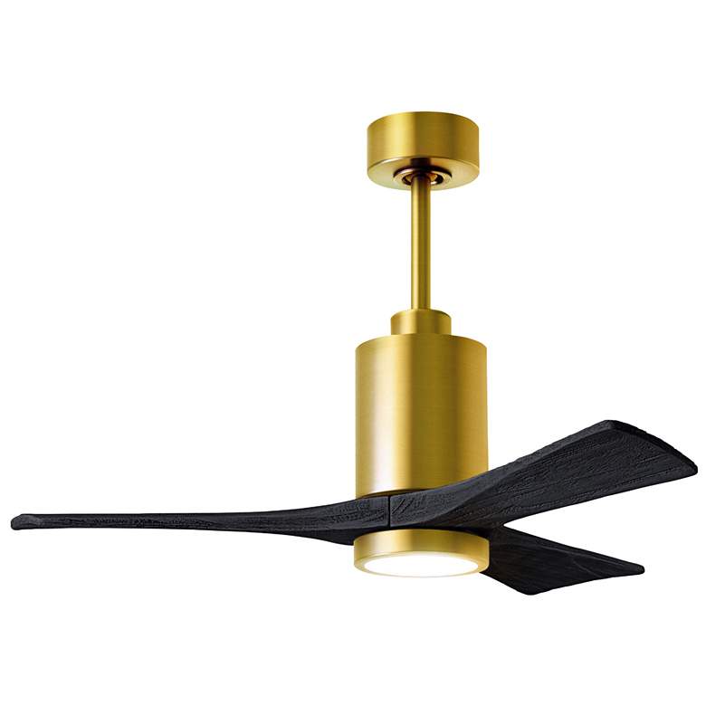 Image 1 42" Patricia-3 Brushed Brass and Black LED Ceiling Fan
