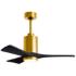 42" Patricia-3 Brushed Brass and Black LED Ceiling Fan