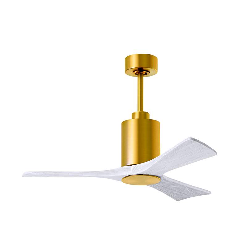 Image 2 42" Patricia-3 Brushed Brass and Matte White LED Ceiling Fan more views