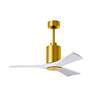 2_42" Patricia-3 Brushed Brass and Matte White LED Ceiling Fan more views