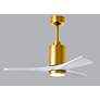 4_42" Patricia-3 Brushed Brass and Matte White LED Ceiling Fan more views
