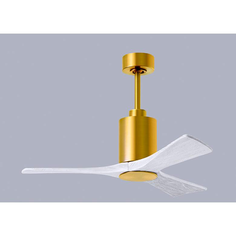 Image 5 42" Patricia-3 Brushed Brass and Matte White LED Ceiling Fan more views