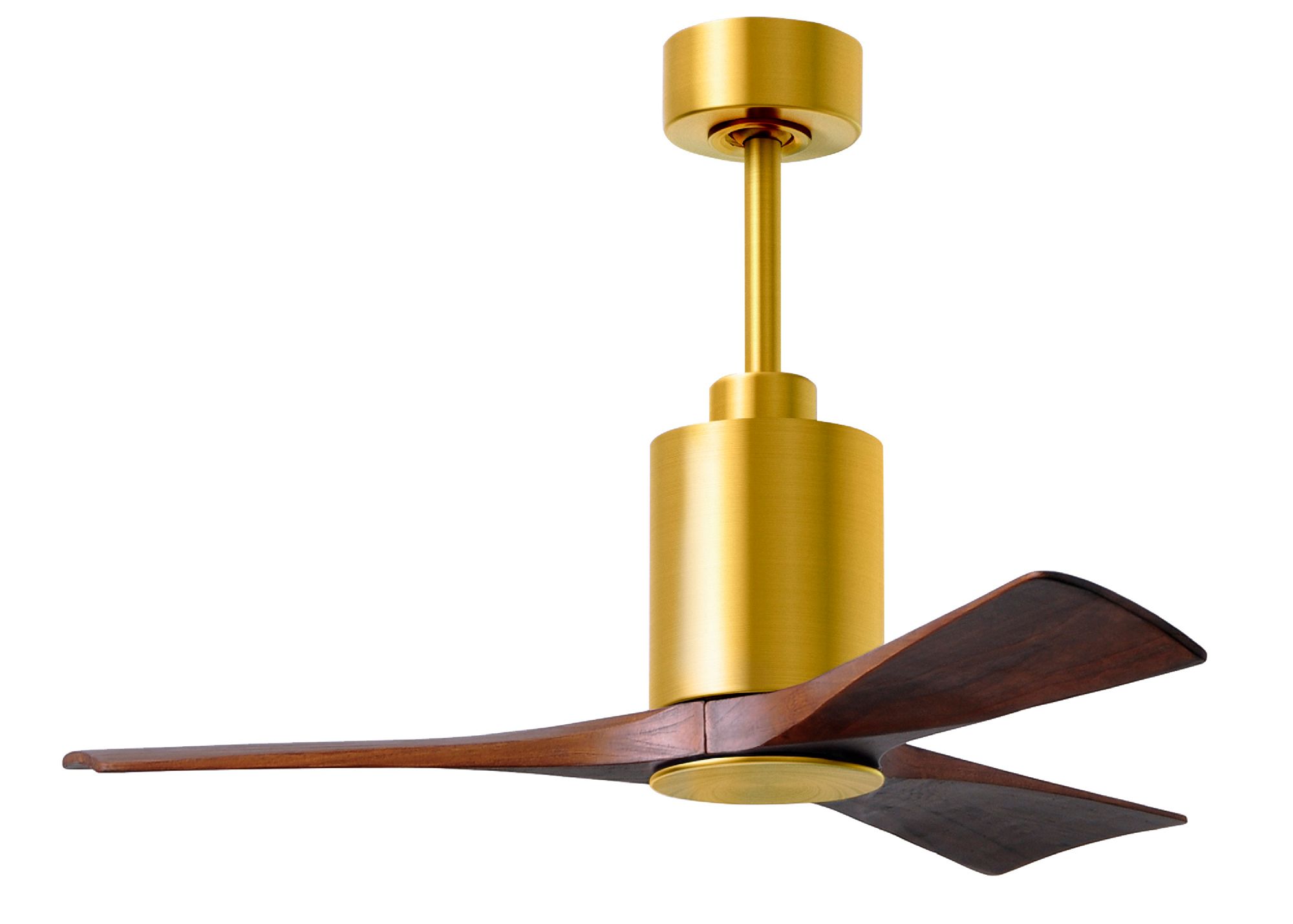 42" Patricia-3 Brushed Brass and Walnut LED Ceiling Fan
