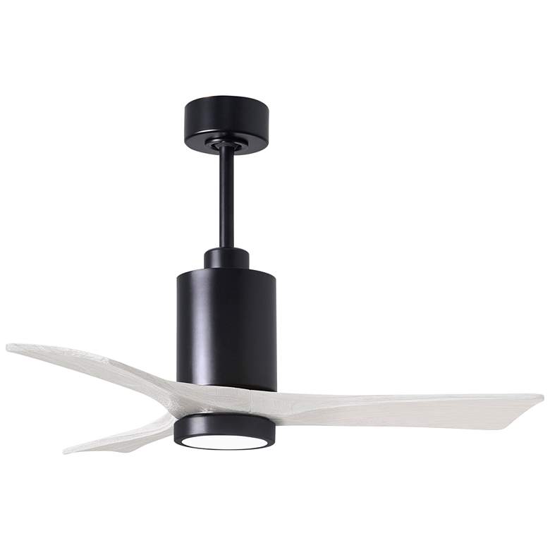 Image 2 42" Patricia-3 Matte Black LED Ceiling Fan with White Blades