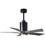 1_42" Patricia-5 Black LED Ceiling Fan with Barn Wood Blades