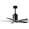 42" Patricia-5 Black LED Ceiling Fan with Barn Wood Blades