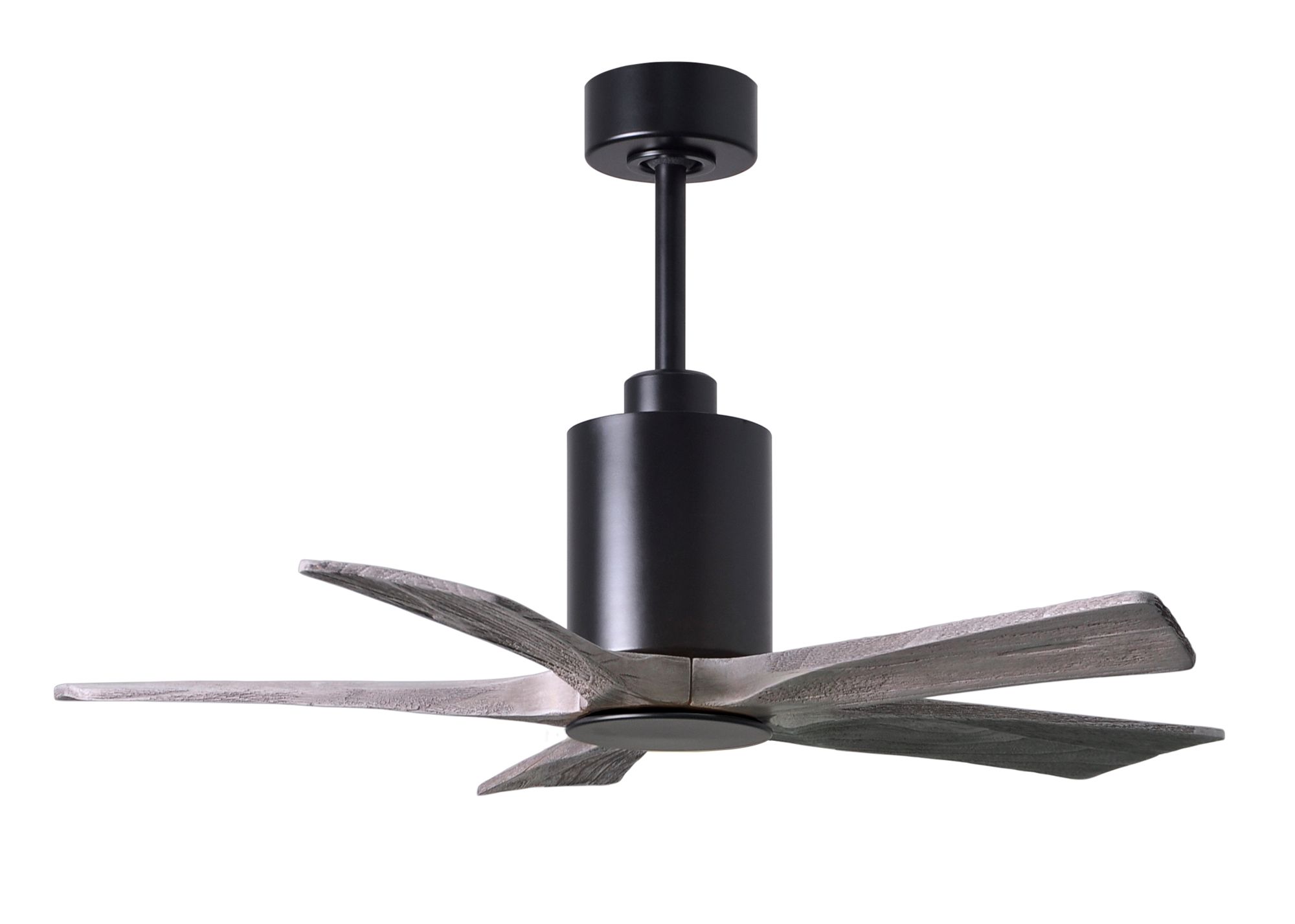 Image 2 42" Patricia-5 Black LED Ceiling Fan with Barn Wood Blades more views