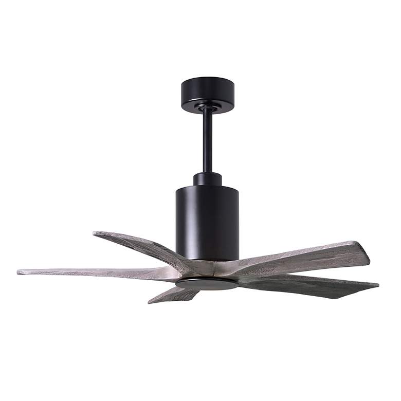Image 2 42" Patricia-5 Black LED Ceiling Fan with Barn Wood Blades more views