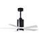 42" Patricia-5 Black LED Ceiling Fan with Matte White Blades