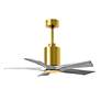 2_42" Patricia-5 Brushed Brass and Barn Wood LED Ceiling Fan more views