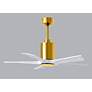 5_42" Patricia-5 Brushed Brass and White LED Ceiling Fan more views