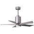 42" Patricia-5 Brushed Nickel and Barn Wood LED Ceiling Fan
