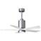 42" Patricia-5 Brushed Nickel and White LED Ceiling Fan
