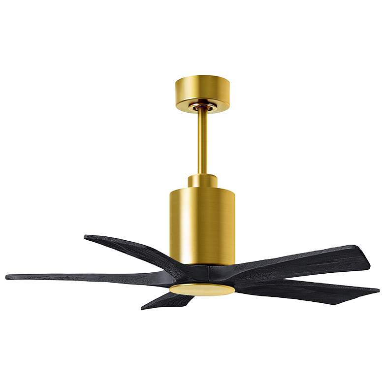 Image 3 42 inch Patricia-5 LED Brass and Black Five Blade Ceiling Fan more views