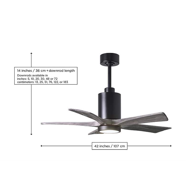 Image 4 42 inch Patricia-5 LED Brass and Black Five Blade Ceiling Fan more views