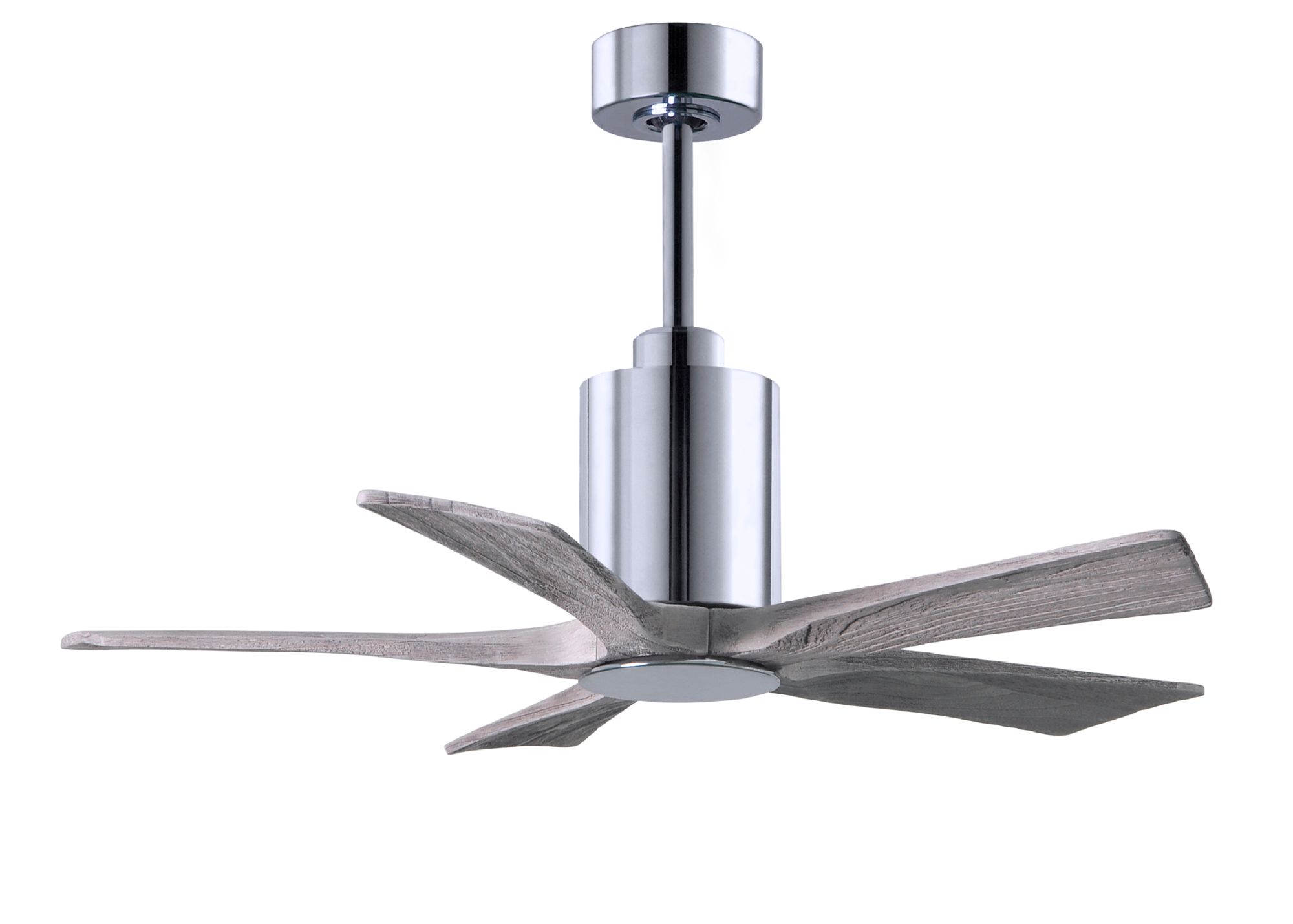 Image 2 42" Patricia-5 Polished Chrome and Barn Wood LED Ceiling Fan more views