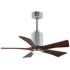 42" Patricia-5 Polished Chrome and Walnut LED Ceiling Fan