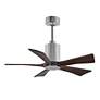 2_42" Patricia-5 Polished Chrome and Walnut LED Ceiling Fan more views