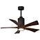 42" Patricia-5 Textured Bronze and Walnut LED Ceiling Fan