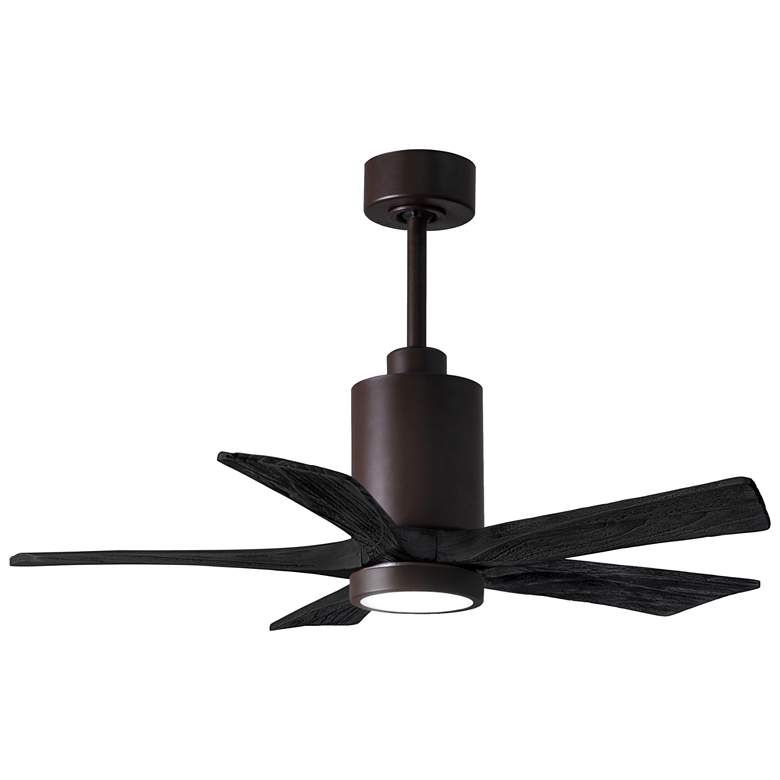 Image 1 42" Patricia-5 Textured Bronze Ceiling Fan w/ Black Blades